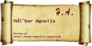 Héber Agnella névjegykártya